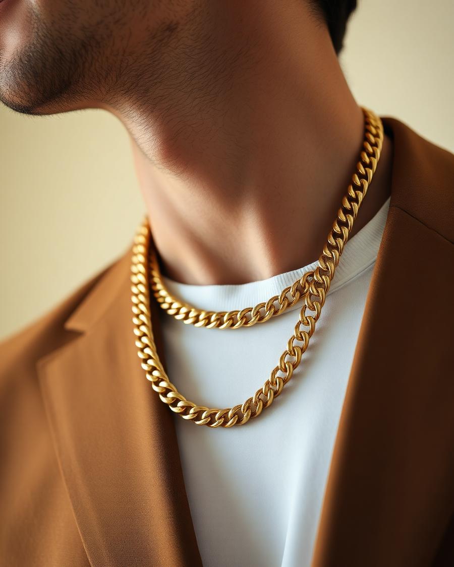 Corrente Grumet Masculina — semijoia com folheado a ouro 18k