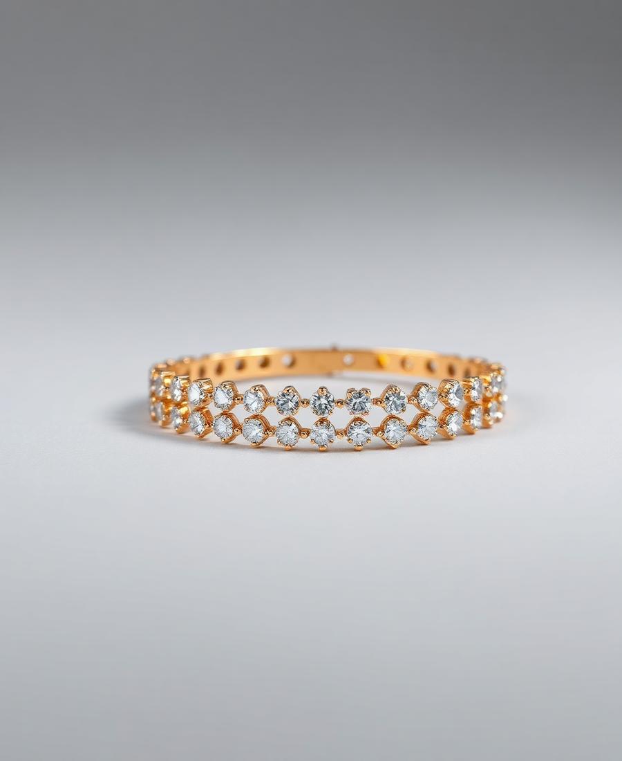 Pulseira Riviera — semijoia com folheado a ouro 18k